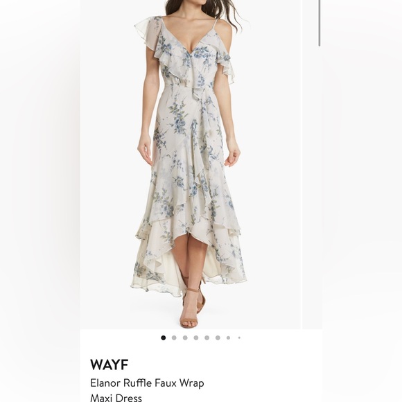 WAYF Elanor Ruffle Maxi Wrap Dress SIZE S - Picture 4 of 5